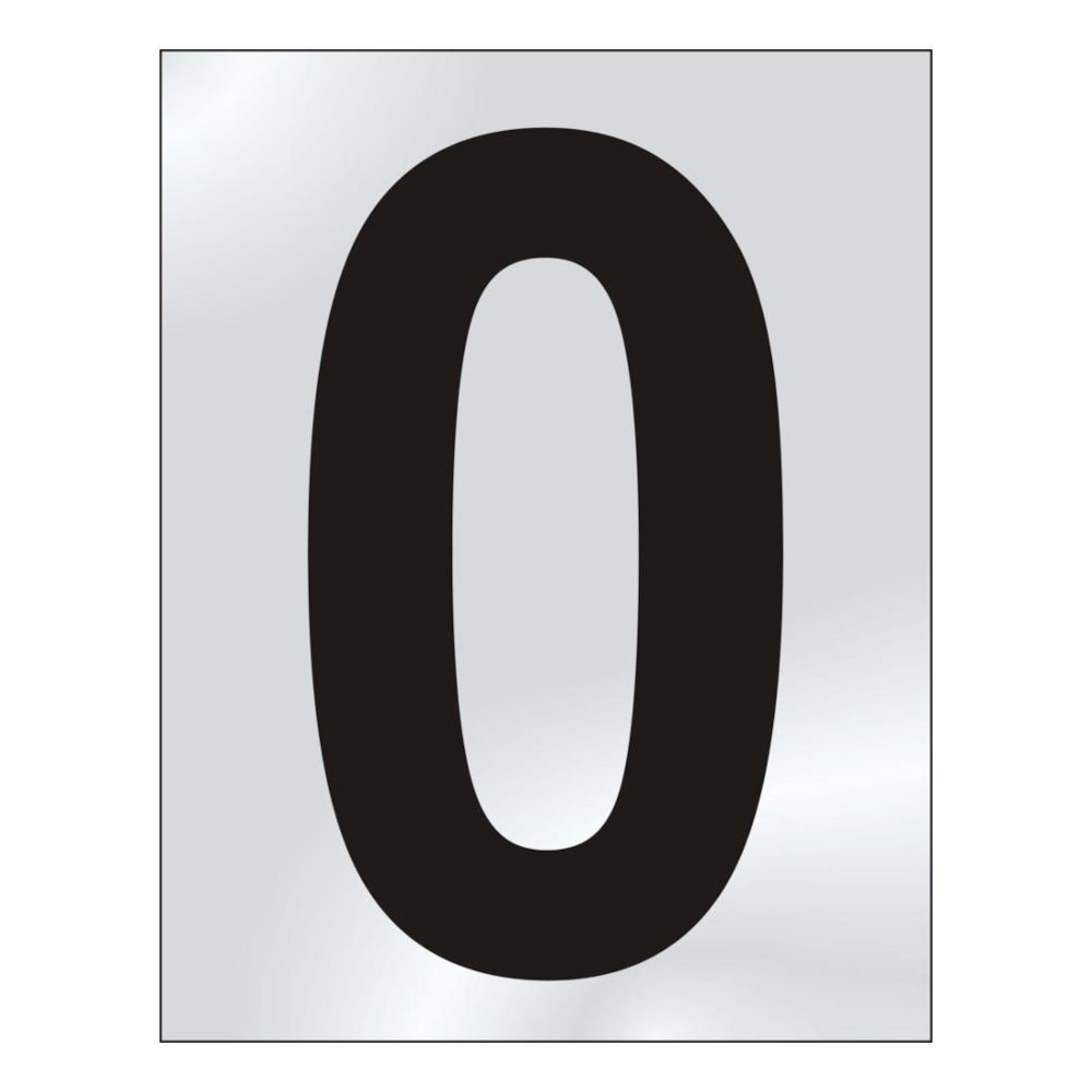 ASEC 75mm Chrome Letters &amp; Numerals - AS4616 - Chrome Plated - AS4616