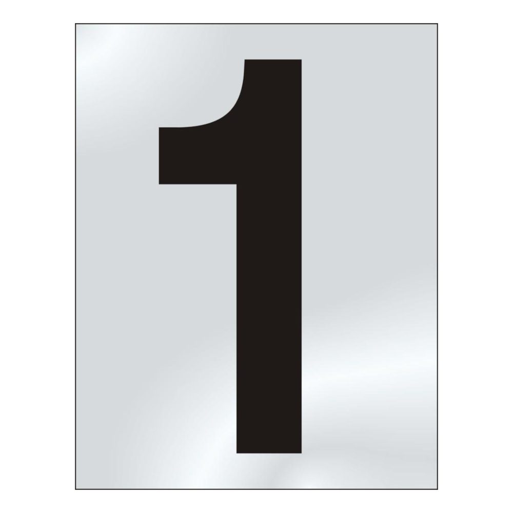 ASEC 75mm Chrome Letters &amp; Numerals - AS4618 - Chrome Plated - AS4618