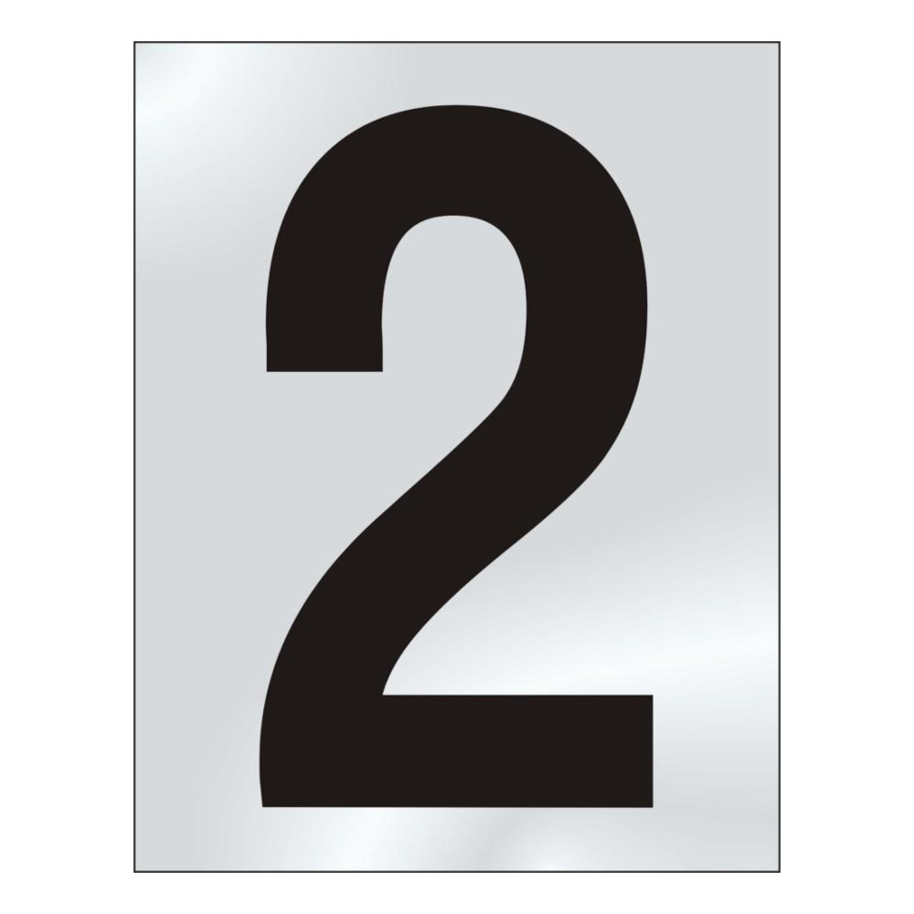 ASEC 75mm Chrome Letters &amp; Numerals - AS4620 - Chrome Plated - AS4620