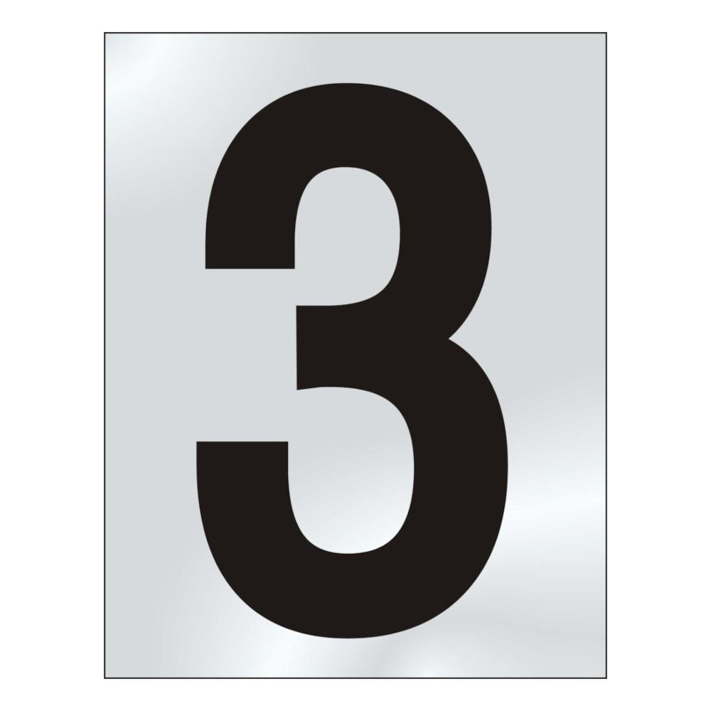 ASEC 75mm Chrome Letters &amp; Numerals - AS4622 - Chrome Plated - AS4622