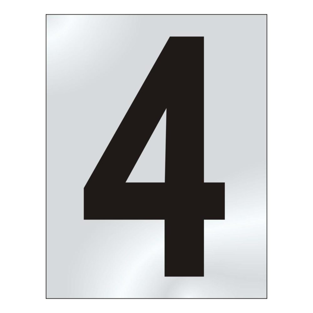 ASEC 75mm Chrome Letters &amp; Numerals - AS4624 - Chrome Plated - AS4624