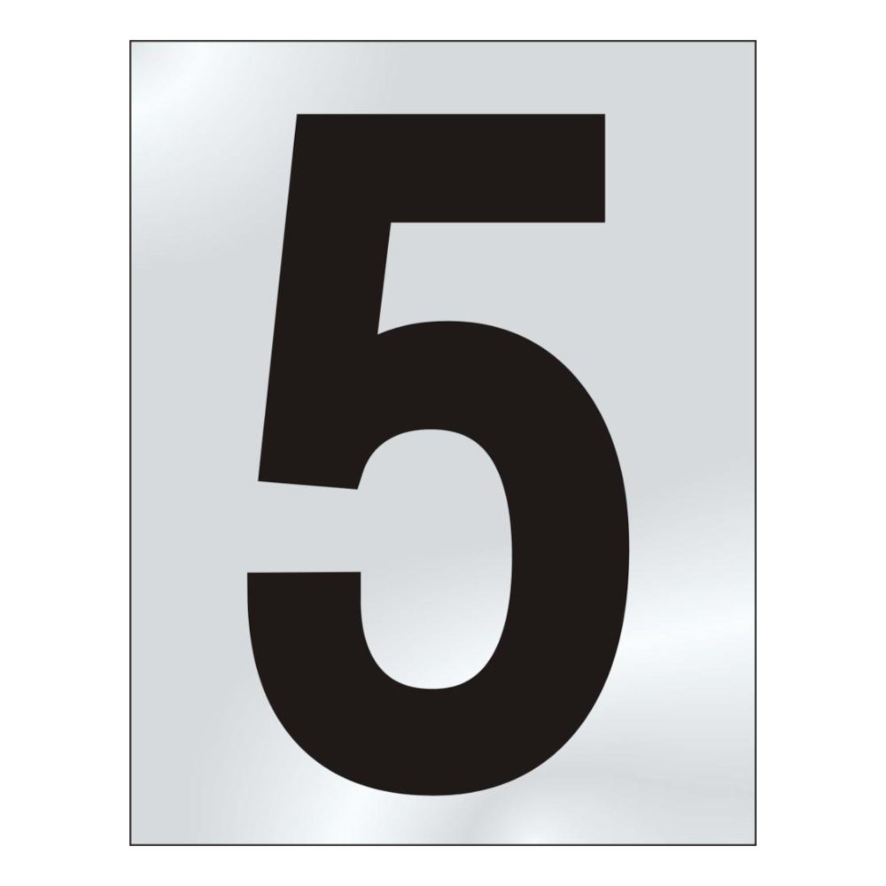 ASEC 75mm Chrome Letters &amp; Numerals - AS4626 - Chrome Plated - AS4626