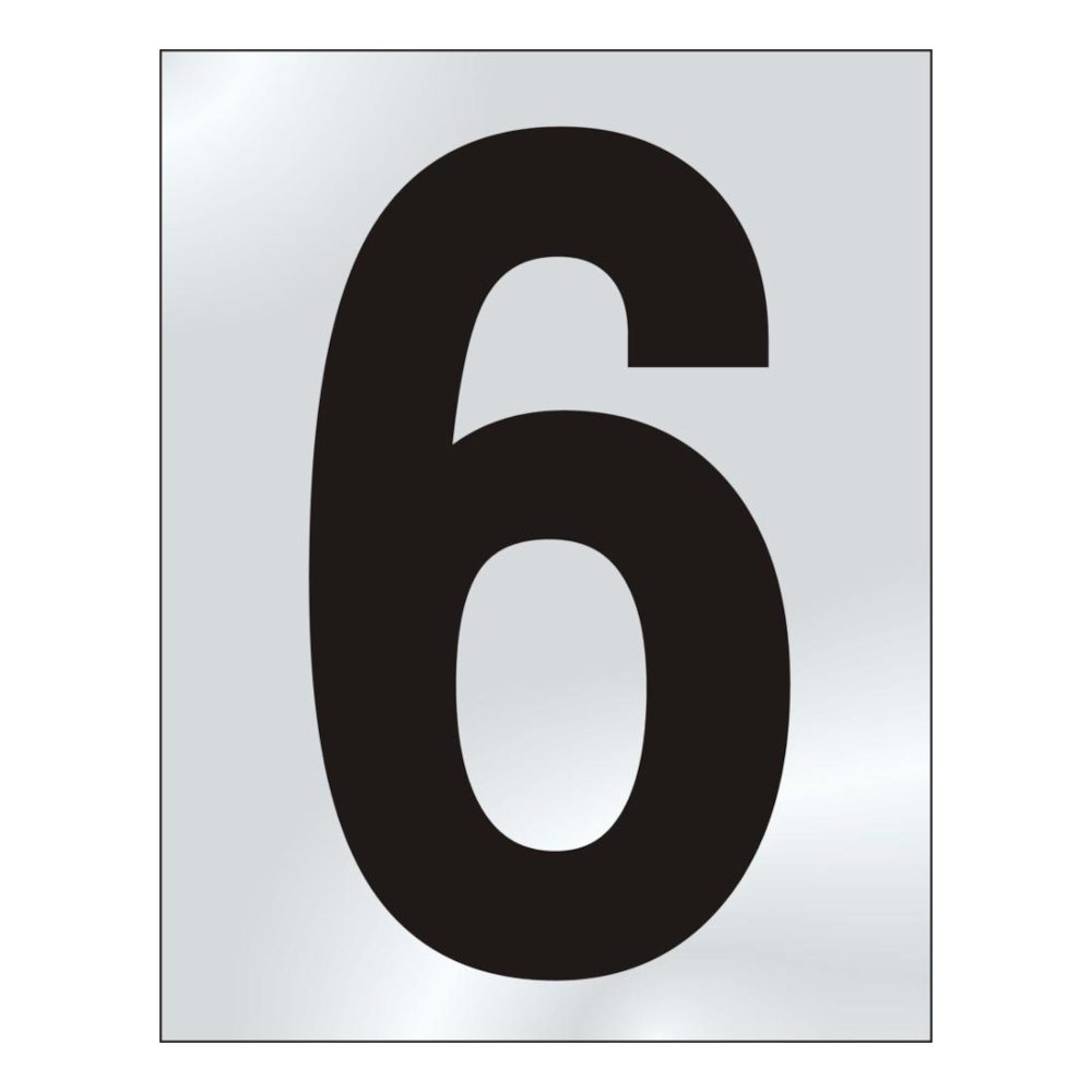 ASEC 75mm Chrome Letters &amp; Numerals - AS4628 - Chrome Plated - AS4628