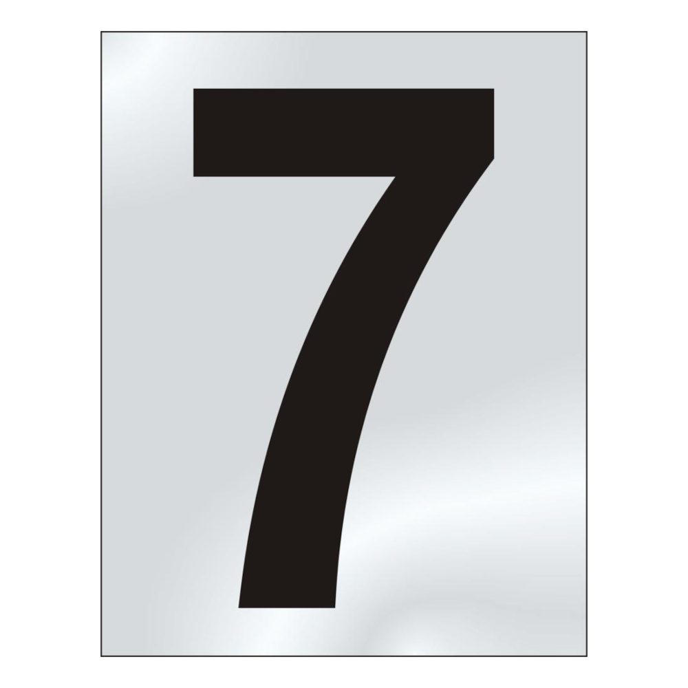 ASEC 75mm Chrome Letters &amp; Numerals - AS4630 - Chrome Plated - AS4630