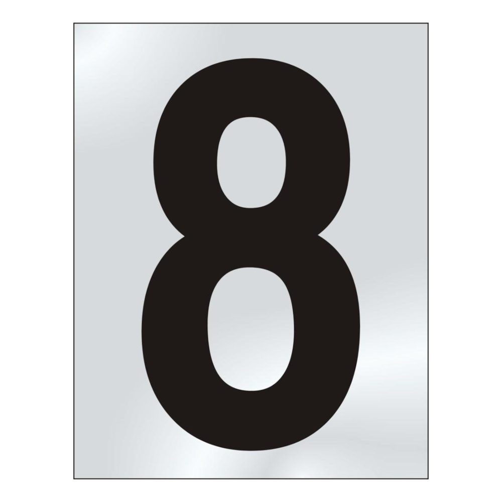 ASEC 75mm Chrome Letters &amp; Numerals - AS4632 - Chrome Plated - AS4632