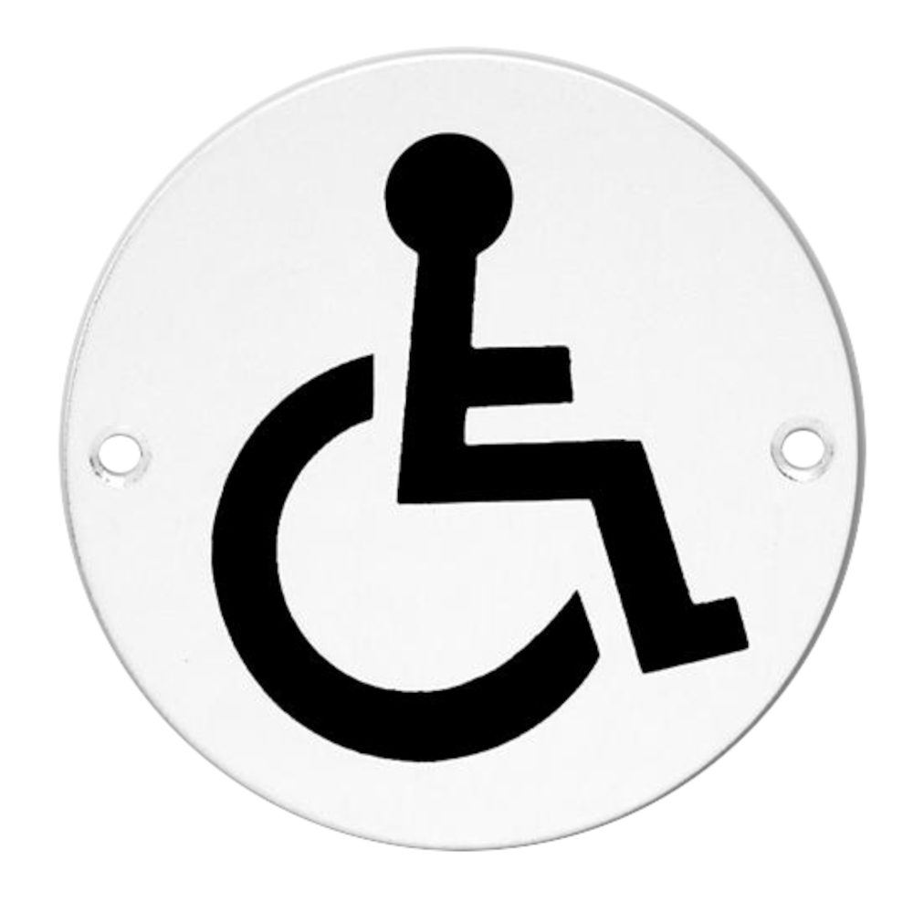 ASEC Aluminium Metal Toilet Door Sign - AS4035 - Anodised Aluminium - AS4035