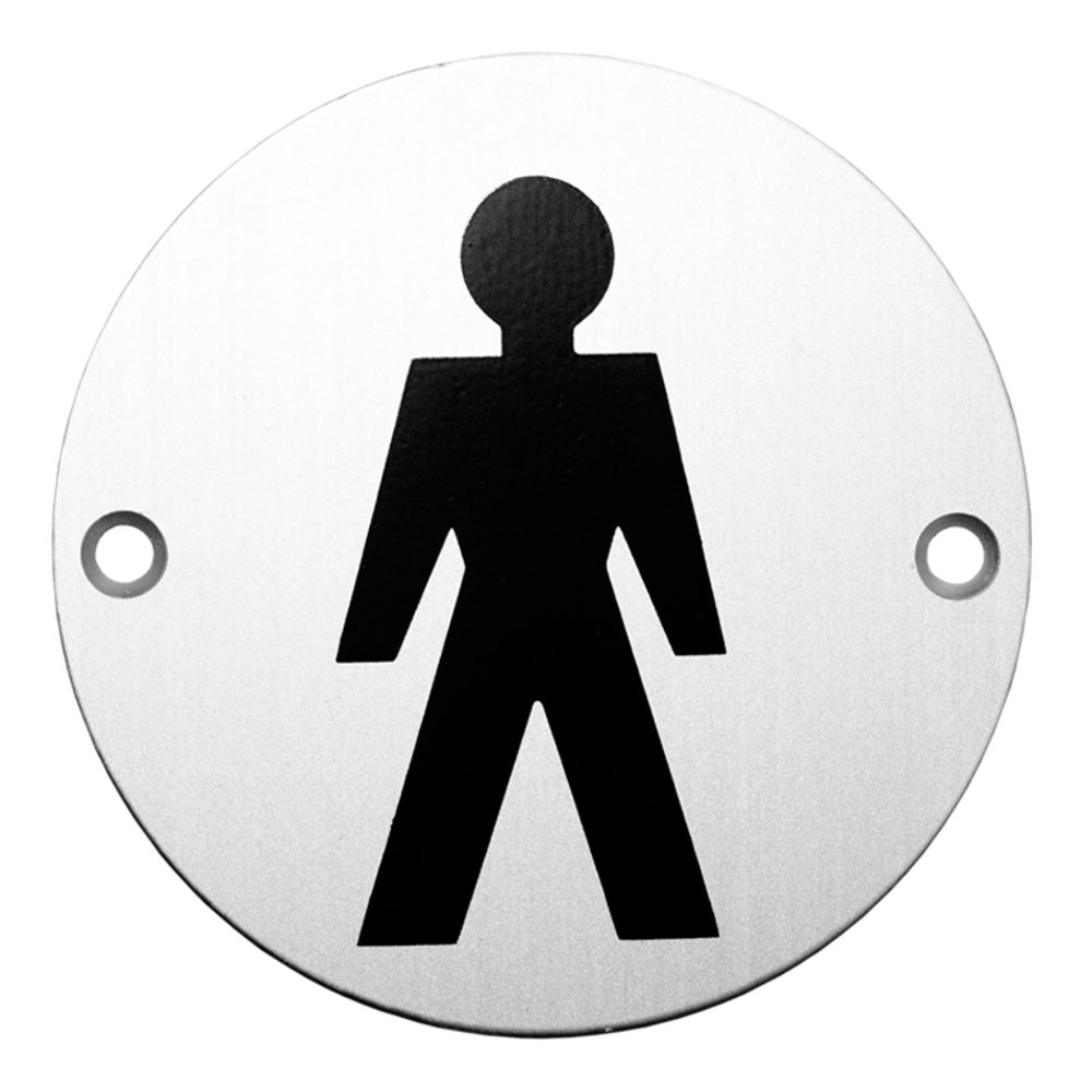 ASEC Aluminium Metal Toilet Door Sign - AS4032 - Satin Anodised Aluminium - AS4032