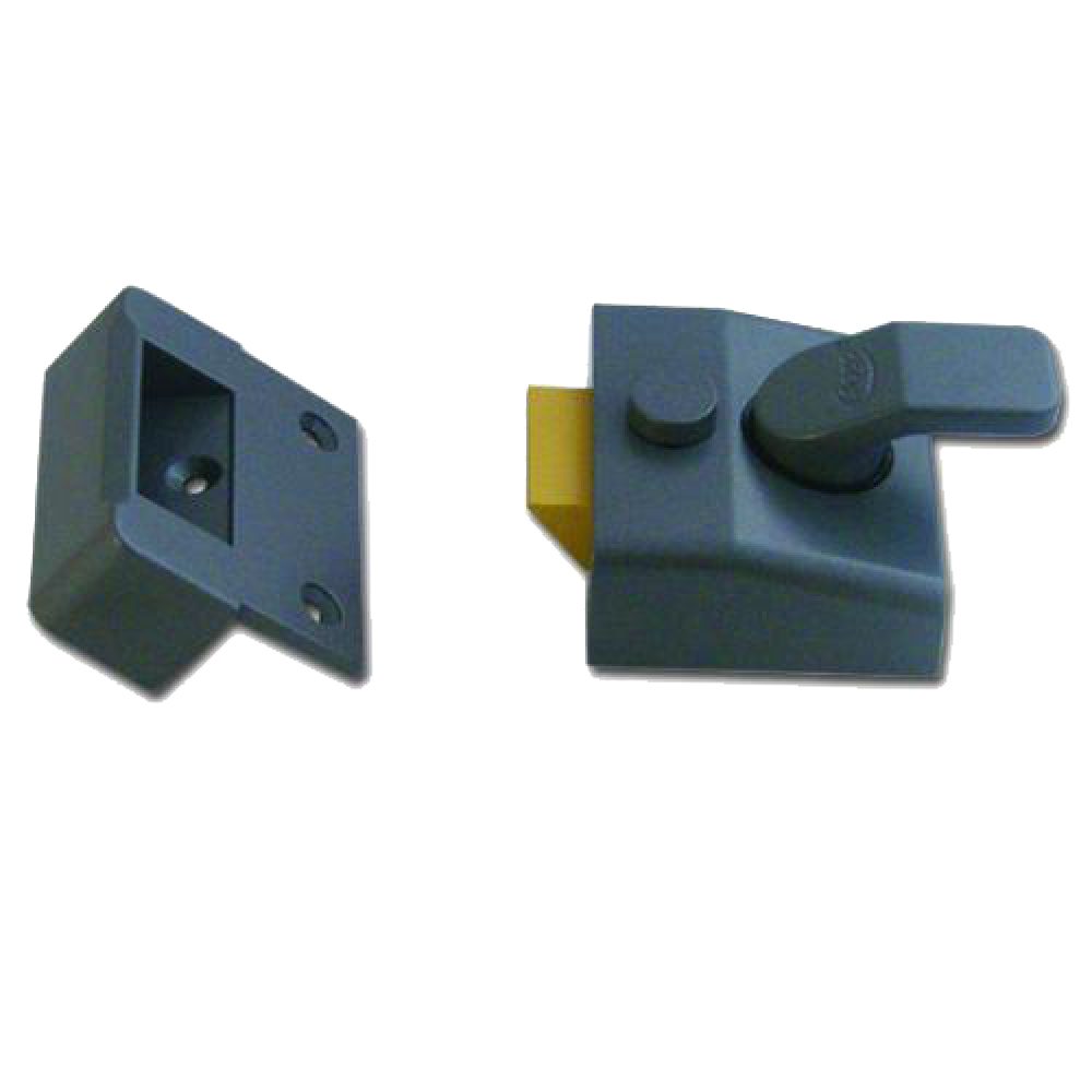ASEC AS14 &amp; AS18 Non-Deadlocking Nightlatch - AS1715 - Dull Metal Grey - AS1715