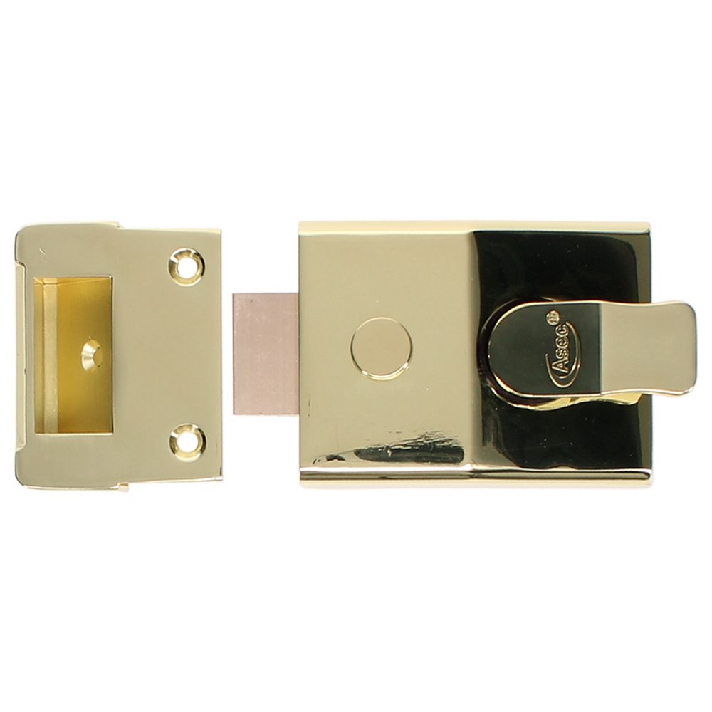 ASEC AS14 &amp; AS18 Non-Deadlocking Nightlatch - AS12533 - Brasslux - AS12533