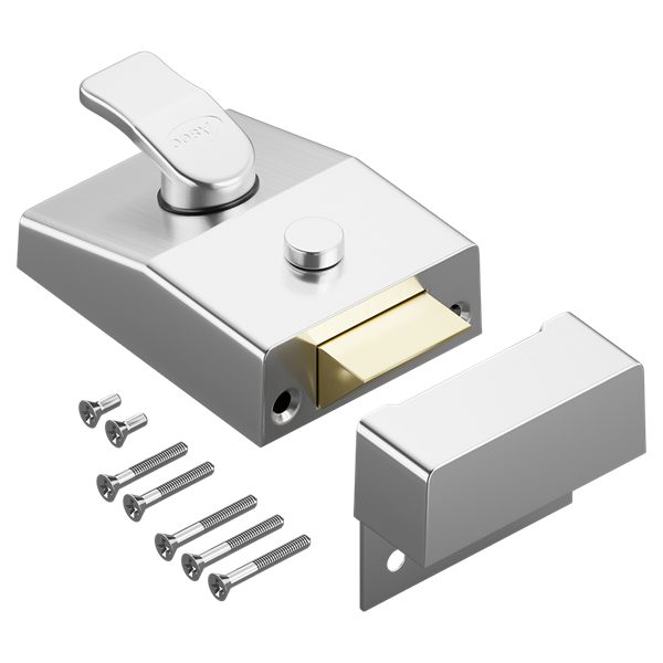ASEC AS14 &amp; AS18 Non-Deadlocking Nightlatch - AS12285 - Satin Chrome - AS12285