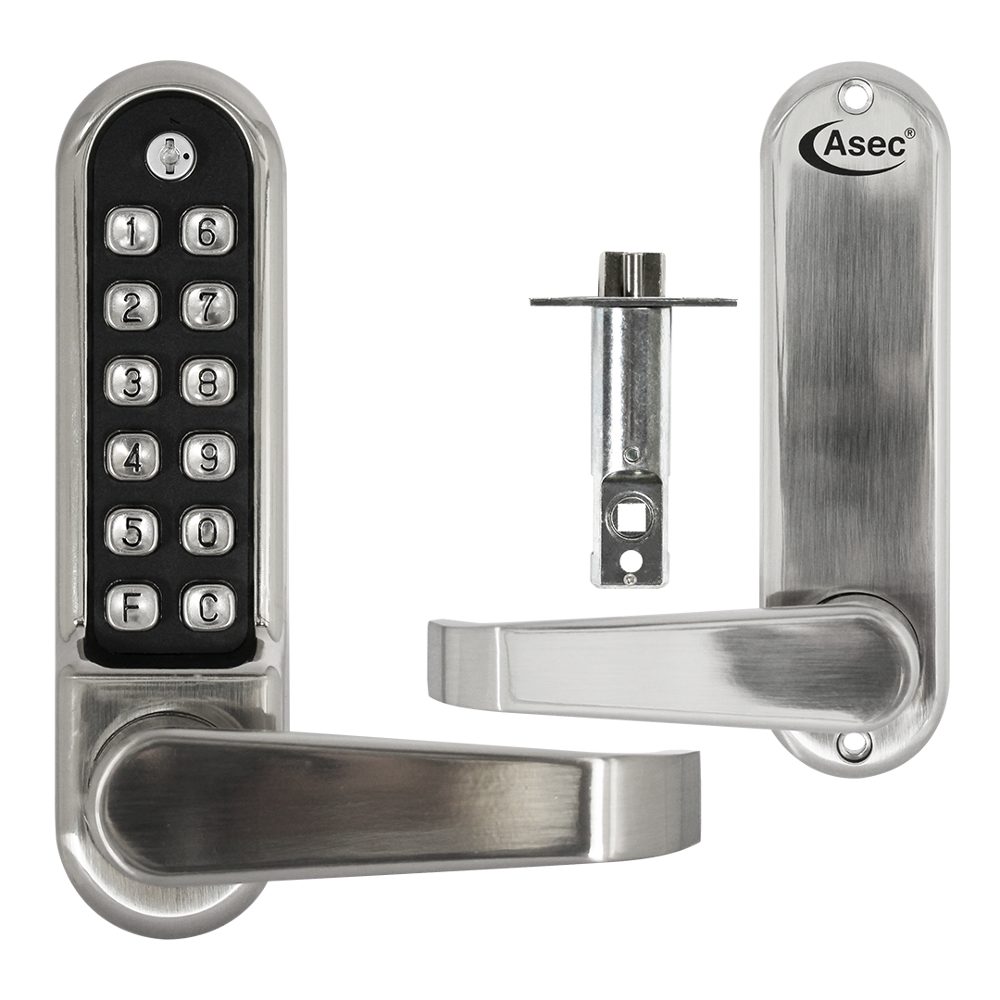 ASEC AS4300 Series Lever Operated Easy Code Change Digital Lock With Optional Free Passage &amp; 60mm Latch