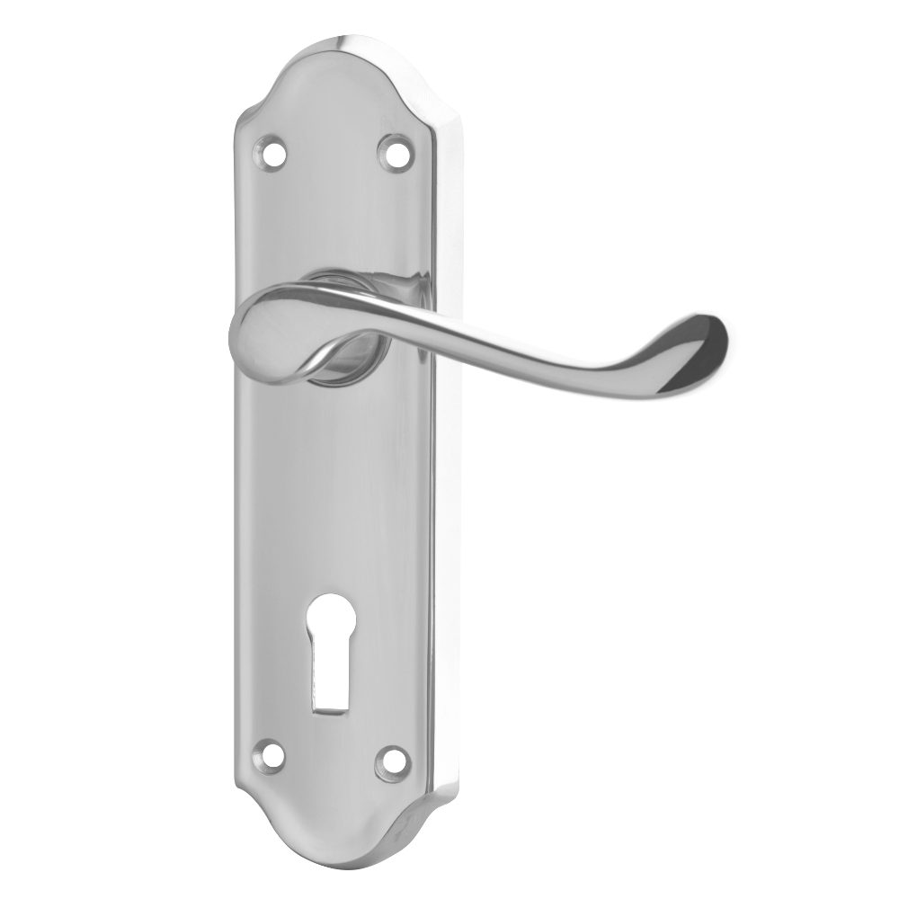 ASEC Ashstead Plate Mounted Lever Furniture - AS3605 - Chrome Plated - AS3605