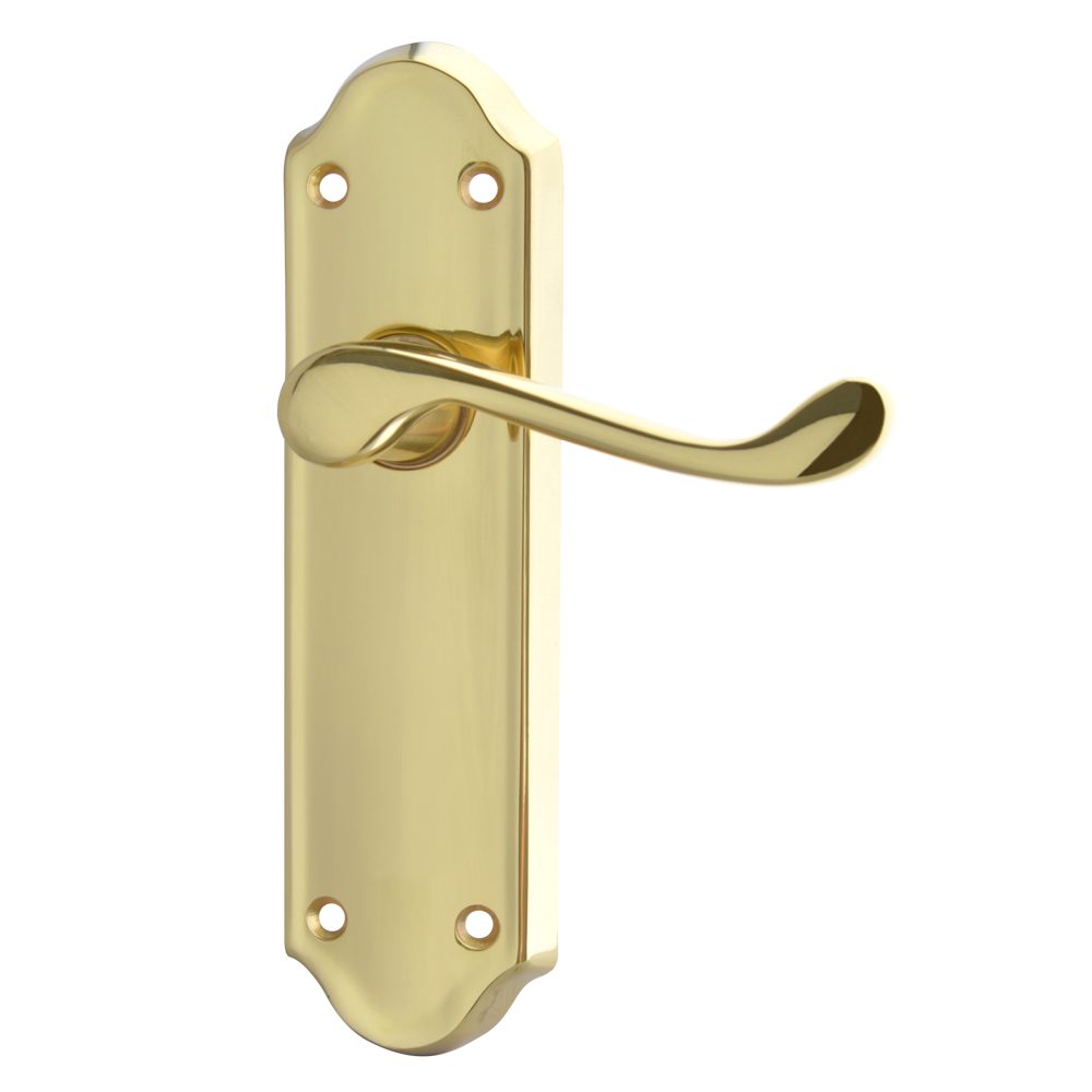 ASEC Ashstead Plate Mounted Lever Furniture - AS3602 - Polished Brass - AS3602