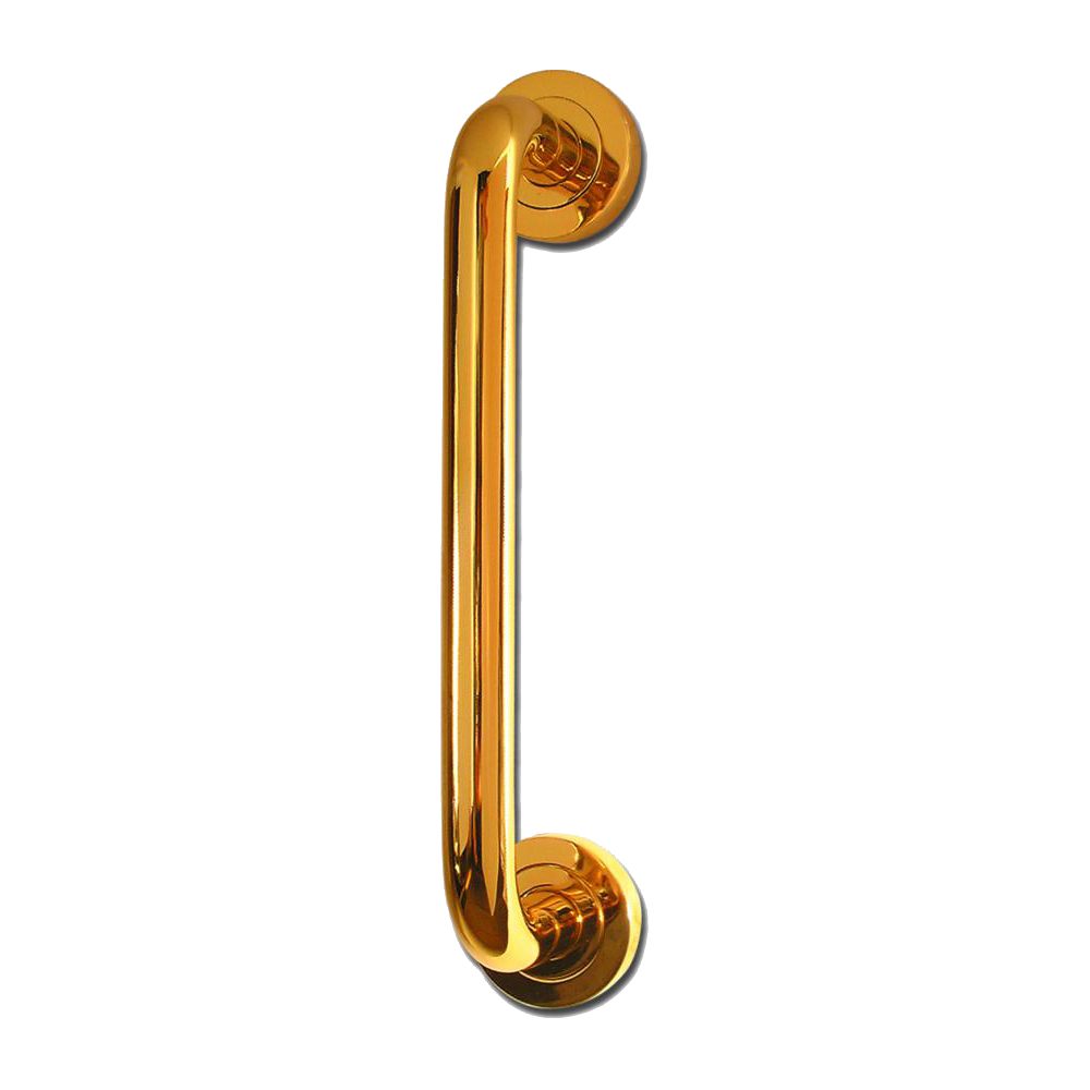 ASEC Bolt Fix Round Rose Polished Brass Pull Handle