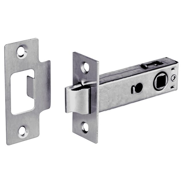 ASEC Bolt Through Tubular Mortice Latch - AS11420 - Zinc Plated - AS11420