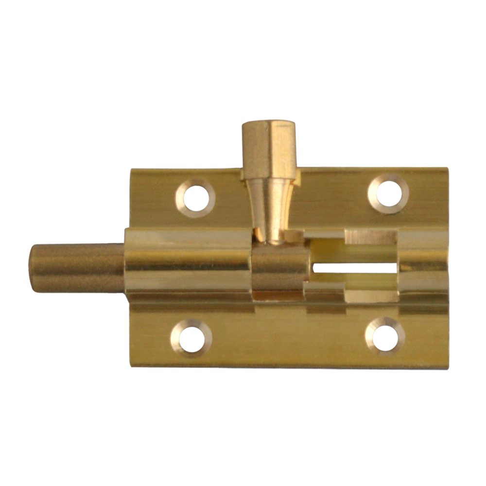 ASEC Brass 25mm Wide Straight Barrel Bolt - AS3350 - Polished Brass - AS3350