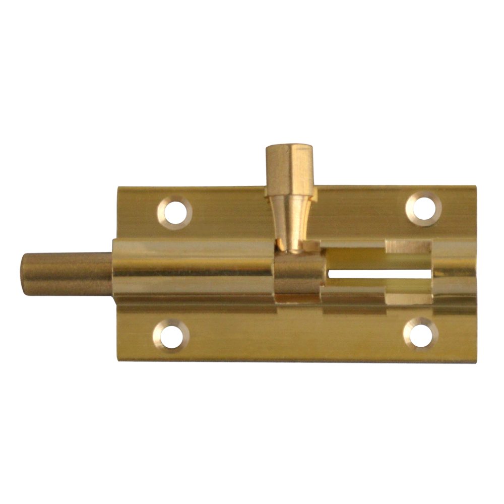 ASEC Brass 25mm Wide Straight Barrel Bolt - AS3351 - Polished Brass - AS3351