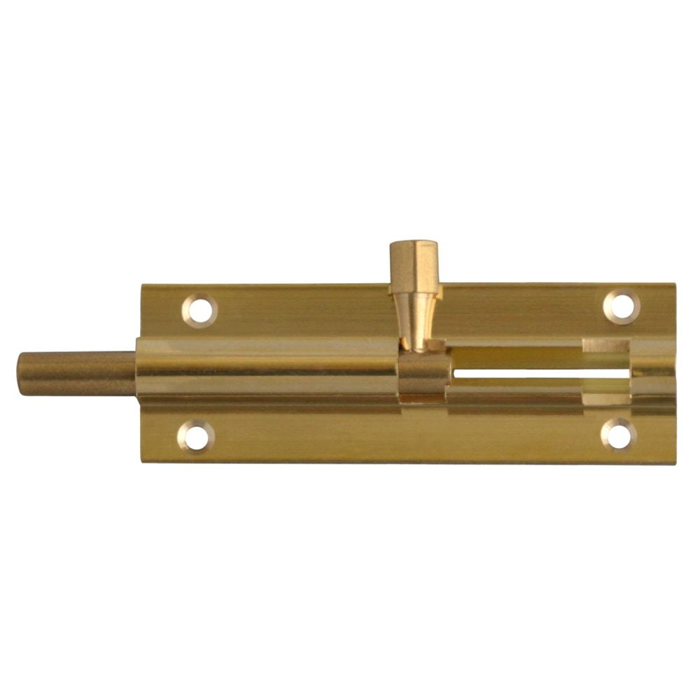 ASEC Brass 25mm Wide Straight Barrel Bolt - AS3353 - Polished Brass - AS3353