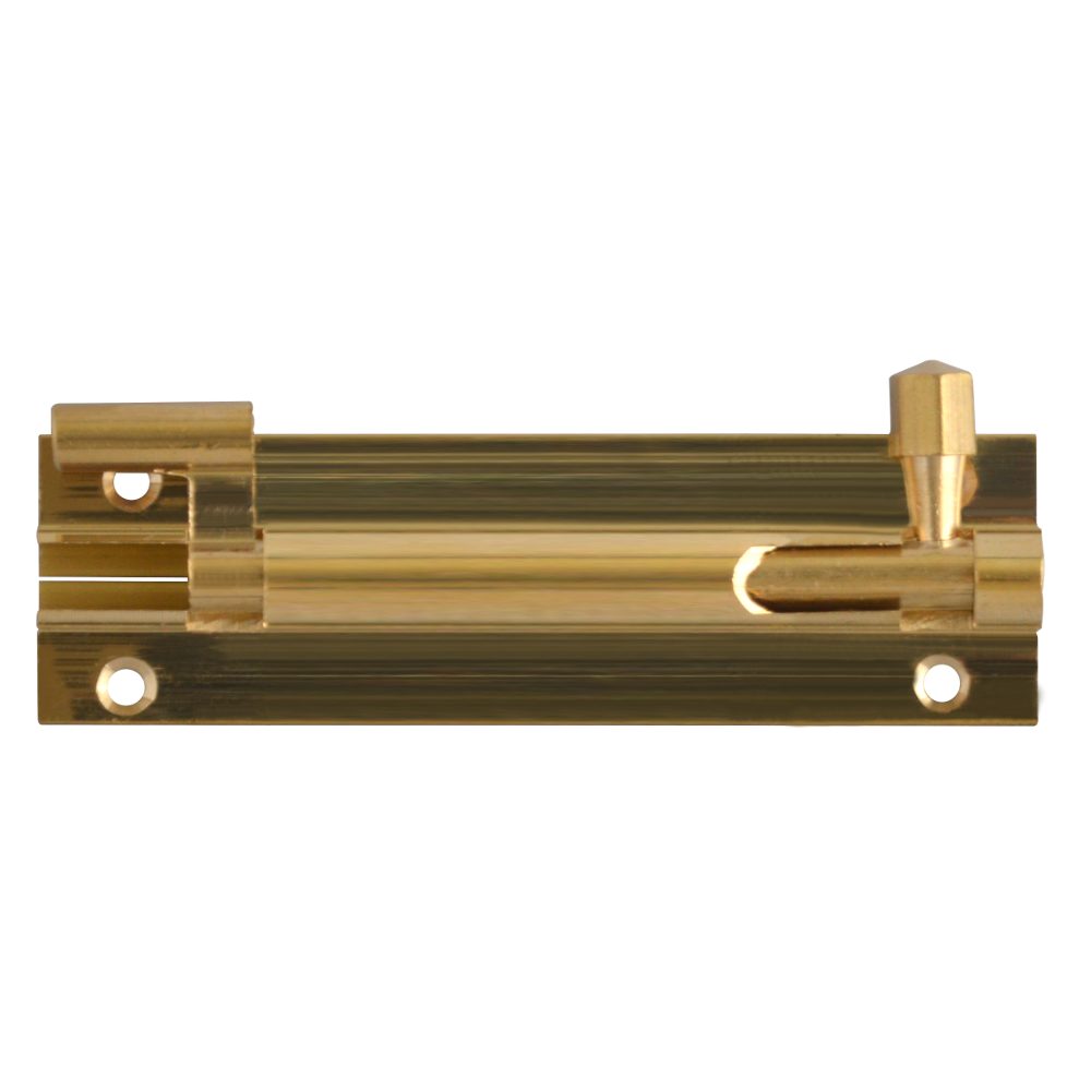 ASEC Brass Necked Barrel Bolt - AS3376 - Polished Brass - AS3376