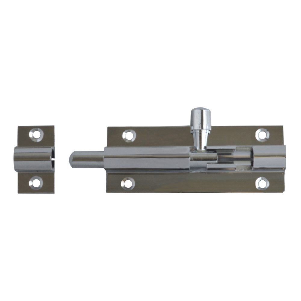 ASEC Chrome 25mm Wide Straight Barrel Bolt - AS3359 - Chrome Plated - AS3359