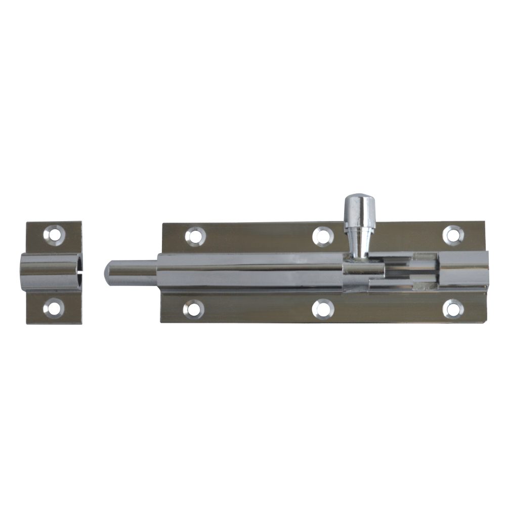 ASEC Chrome 25mm Wide Straight Barrel Bolt - AS3360 - Chrome Plated - AS3360