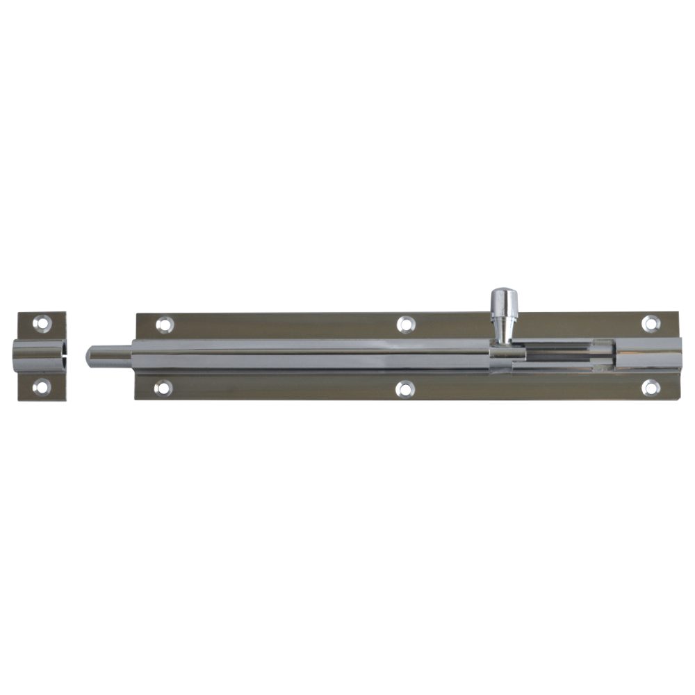 ASEC Chrome 25mm Wide Straight Barrel Bolt