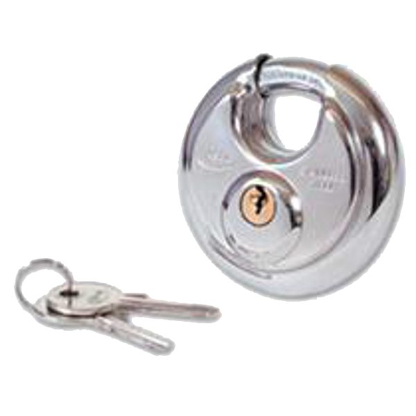 ASEC Discus Padlock - AS2550 - Chrome Plated - AS2550