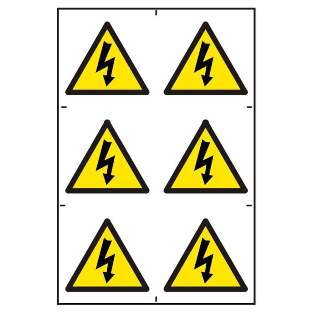 ASEC Electrical Warning Symbol 200mm x 300mm PVC Self Adhesive Sign