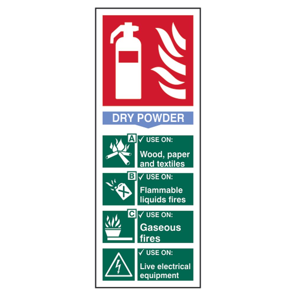 ASEC Fire Extinguisher Signs 82mm x 202mm - AS11549 - AS11549