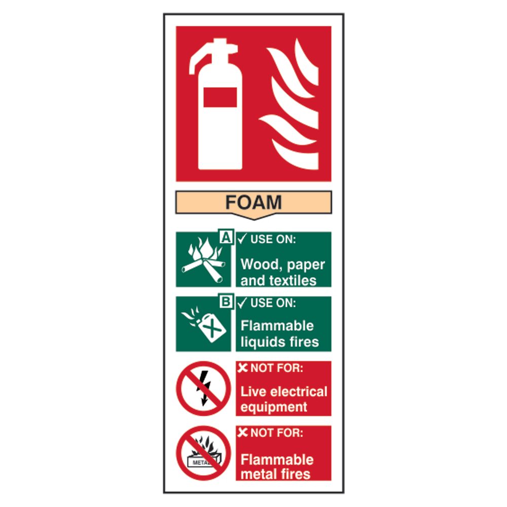 ASEC Fire Extinguisher Signs 82mm x 202mm - AS11550 - AS11550