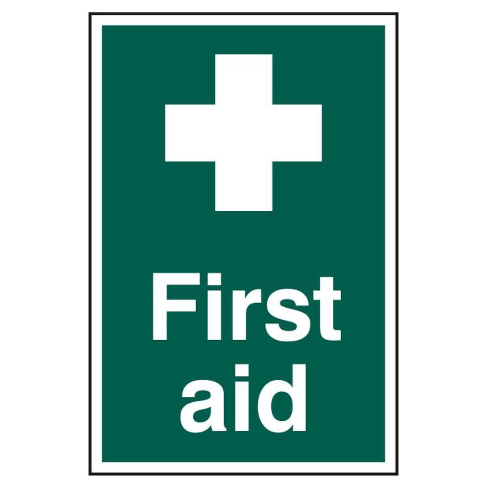 ASEC `First Aid` 200mm x 300mm PVC Self Adhesive Sign