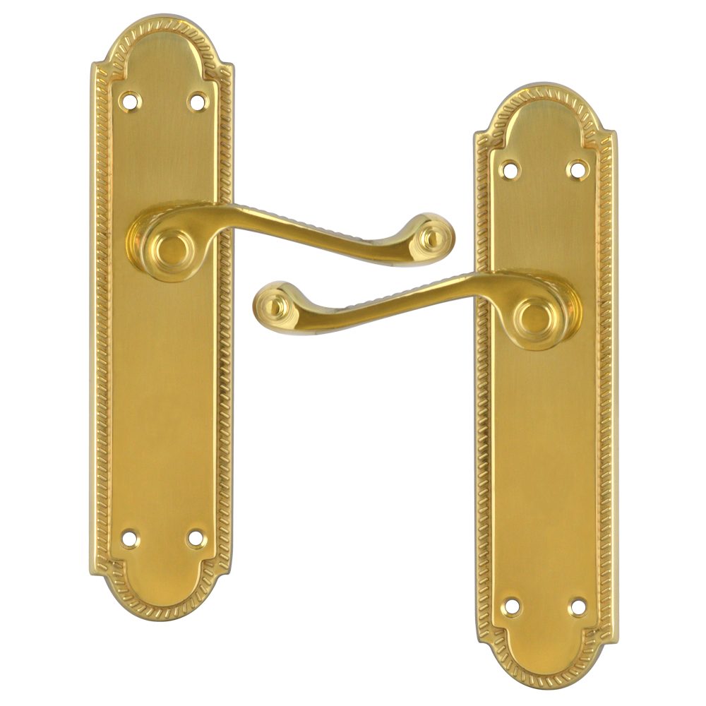 ASEC Georgian Shaped Plate Mounted Lever Furniture