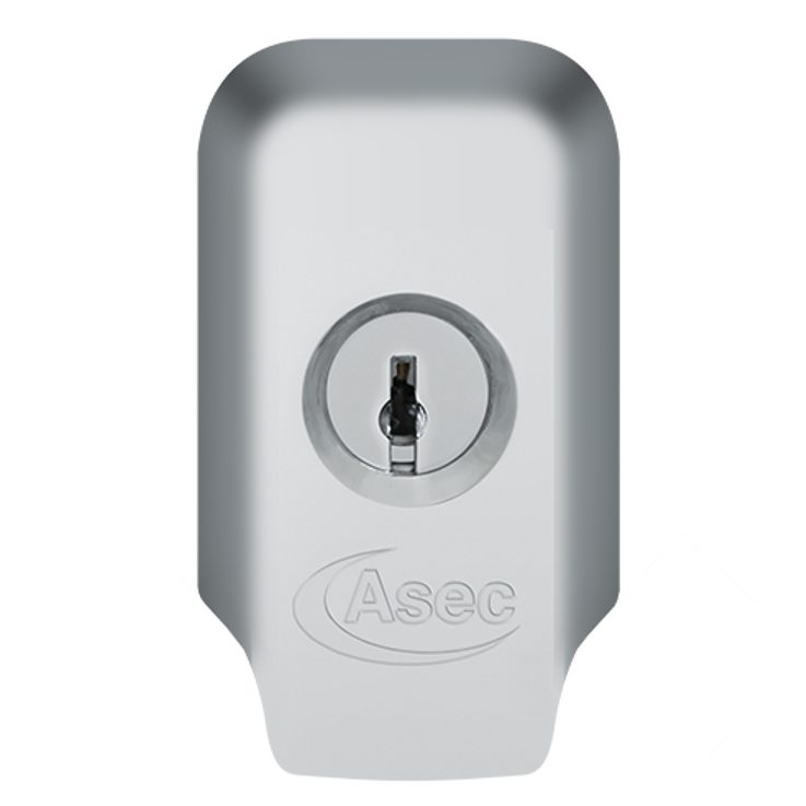 ASEC High Security Rim Cylinder Pull With Cylinder - AS12189 - Satin Chrome - AS12189