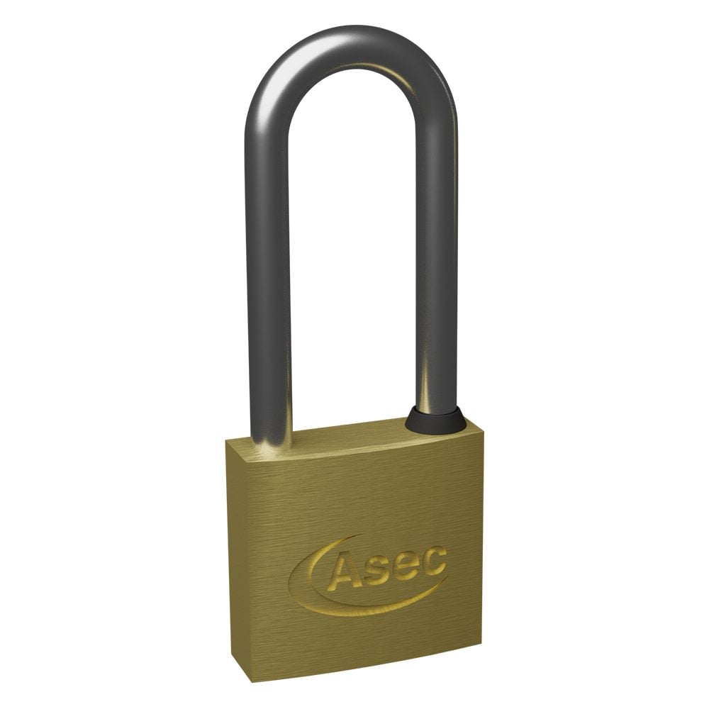 ASEC KD Long Shackle Brass Padlock
