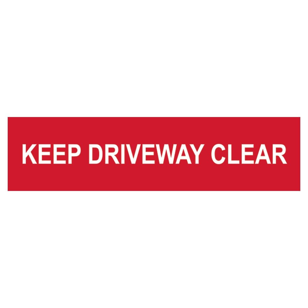 ASEC `Keep Driveway Clear` Sign 200mm x 50mm