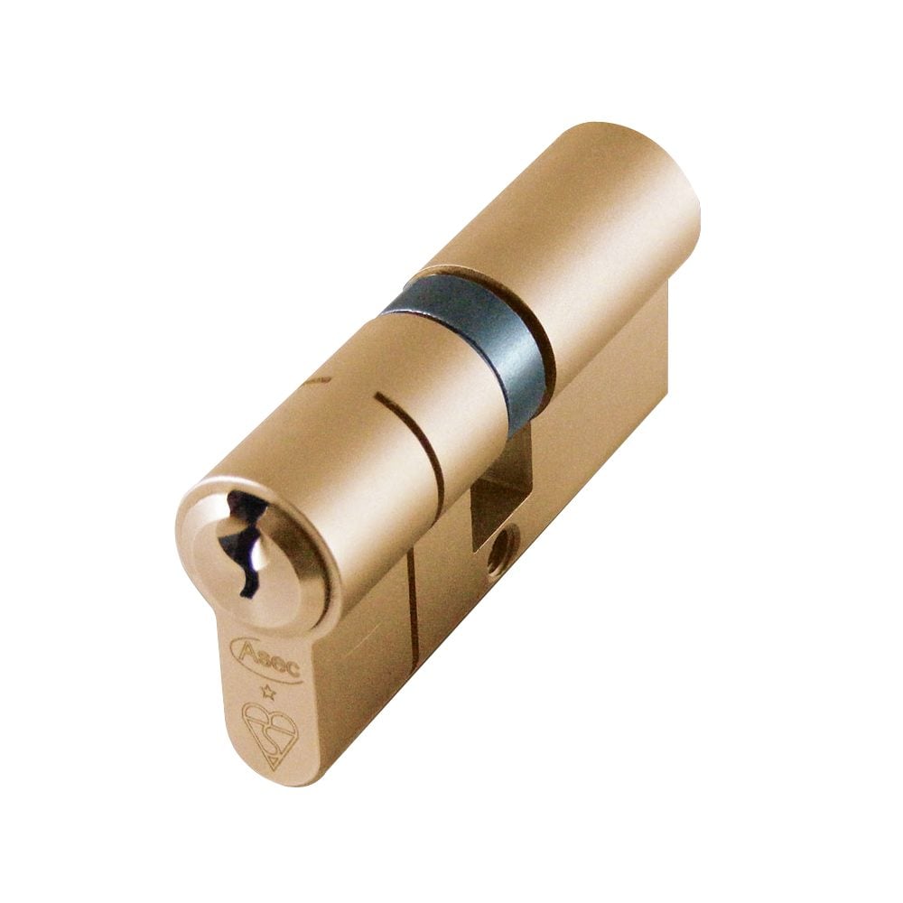 ASEC Kite BS 1 Star Kitemarked Euro Double Cylinder - AS10129 - 35/35 - Satin Brass - AS10129