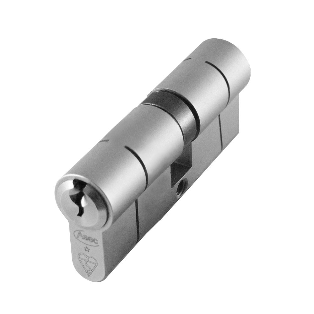 ASEC Kite BS 1 Star Kitemarked Euro Double Cylinder - AS10130 - 35/40 - Nickel Plated - AS10130