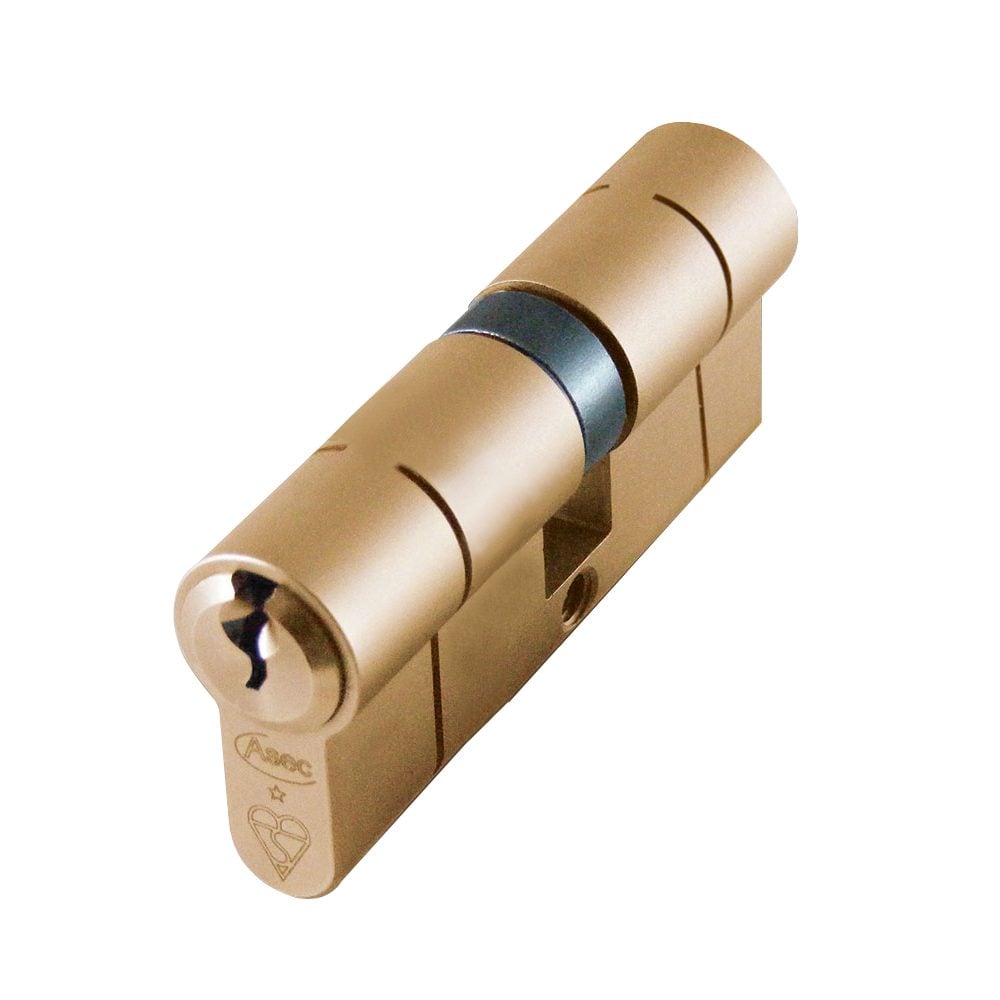 ASEC Kite BS 1 Star Kitemarked Euro Double Cylinder - AS10131 - 35/40 - Satin Brass - AS10131