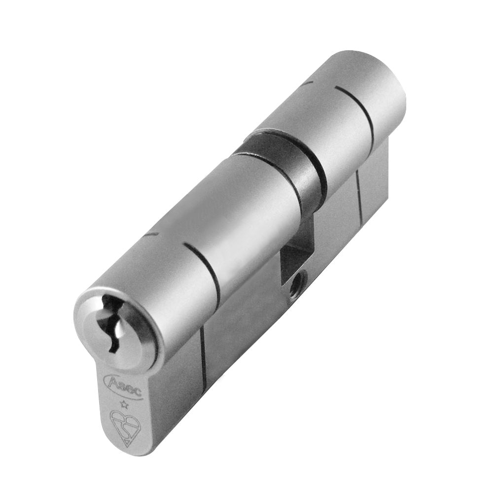 ASEC Kite BS 1 Star Kitemarked Euro Double Cylinder - AS10132 - 35/45 - Nickel Plated - AS10132