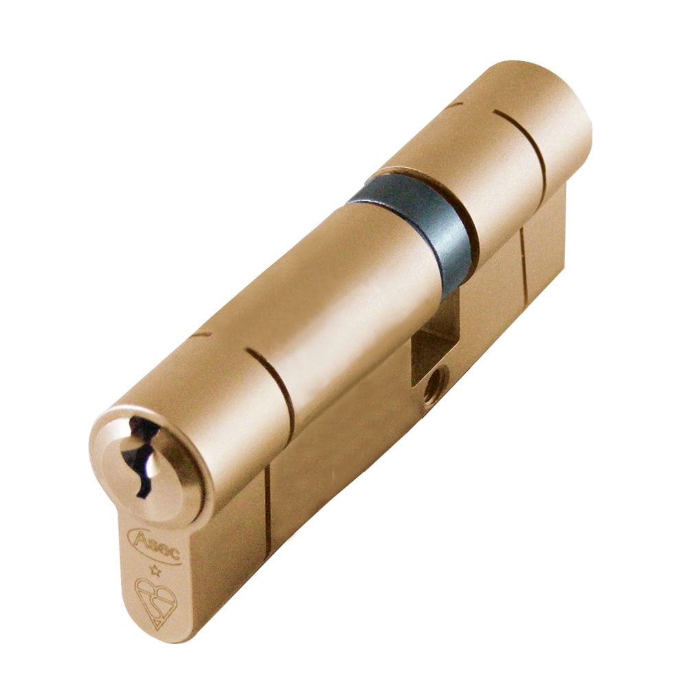 ASEC Kite BS 1 Star Kitemarked Euro Double Cylinder - AS10135 - 35/50 - Satin Brass - AS10135