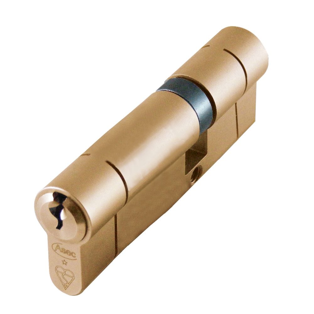 ASEC Kite BS 1 Star Kitemarked Euro Double Cylinder - AS10137 - 35/55 - Satin Brass - AS10137