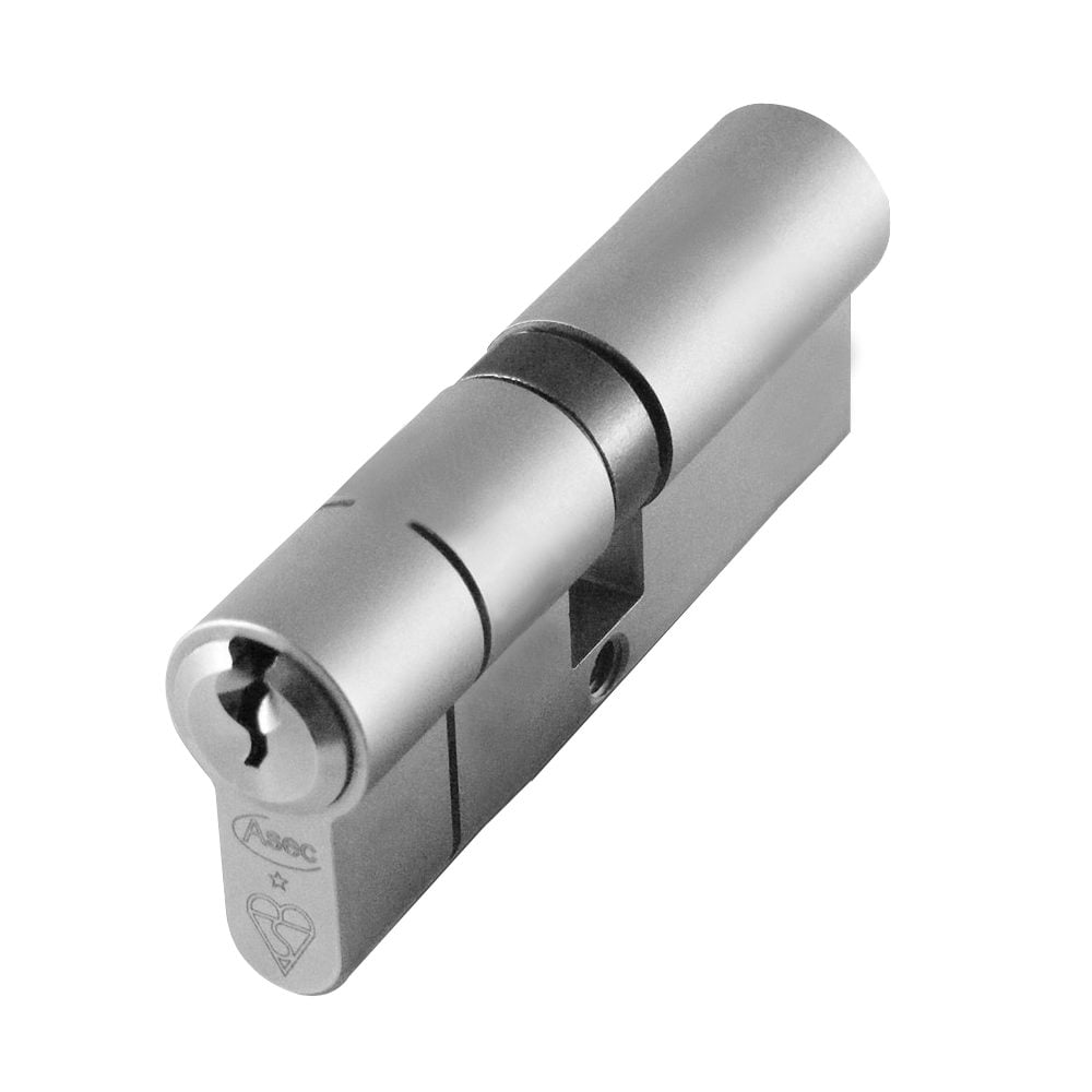 ASEC Kite BS 1 Star Kitemarked Euro Double Cylinder - AS10138 - 40/40 - Nickel Plated - AS10138