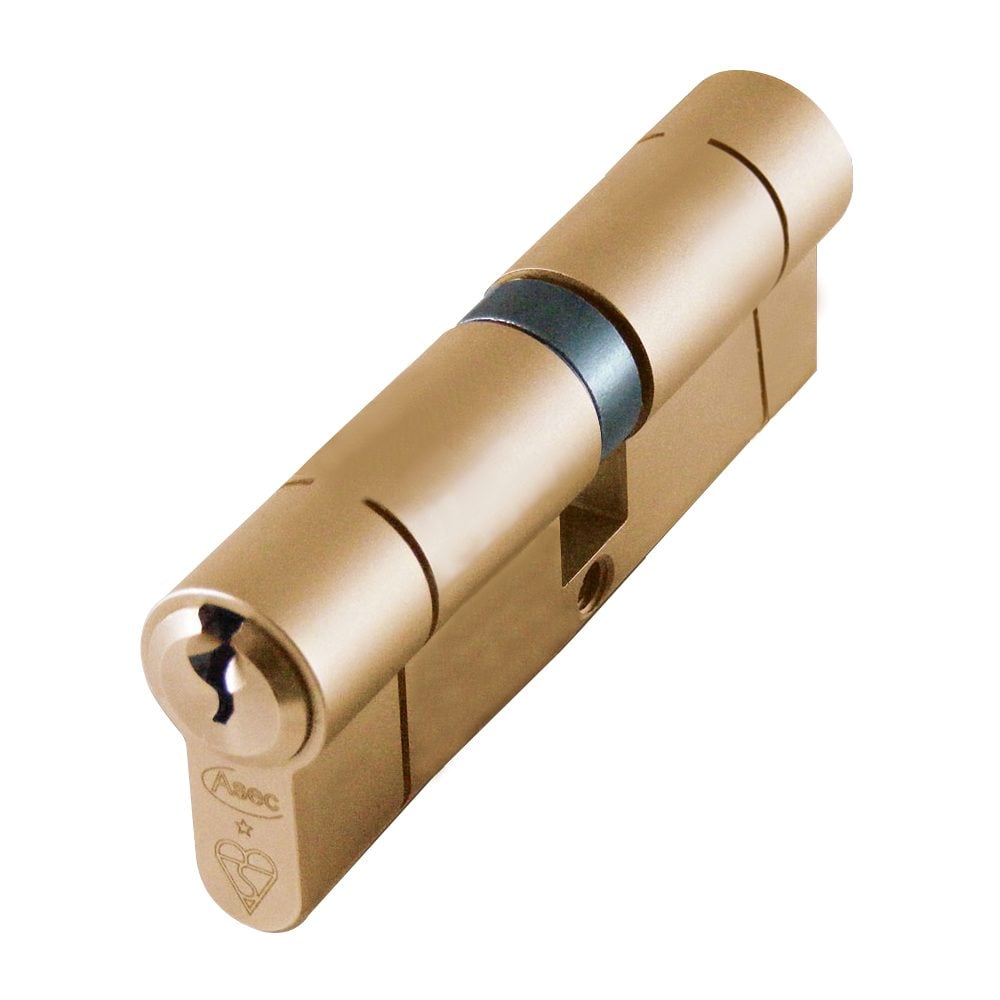 ASEC Kite BS 1 Star Kitemarked Euro Double Cylinder - AS10141 - 40/45 - Satin Brass - AS10141