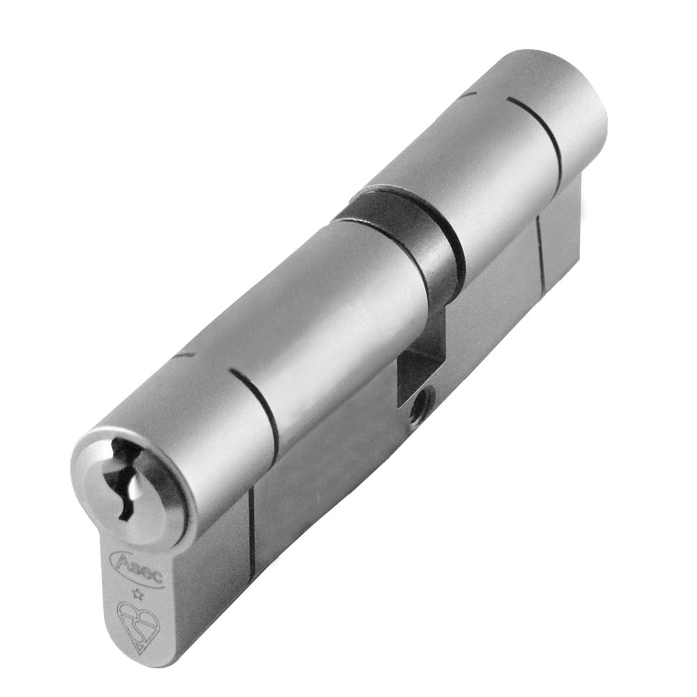 ASEC Kite BS 1 Star Kitemarked Euro Double Cylinder - AS10142 - 40/50 - Nickel Plated - AS10142