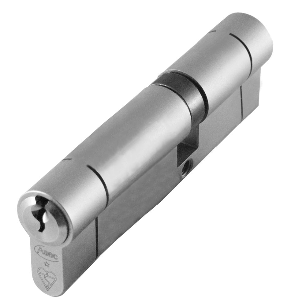 ASEC Kite BS 1 Star Kitemarked Euro Double Cylinder - AS10146 - 40/60 - Nickel Plated - AS10146