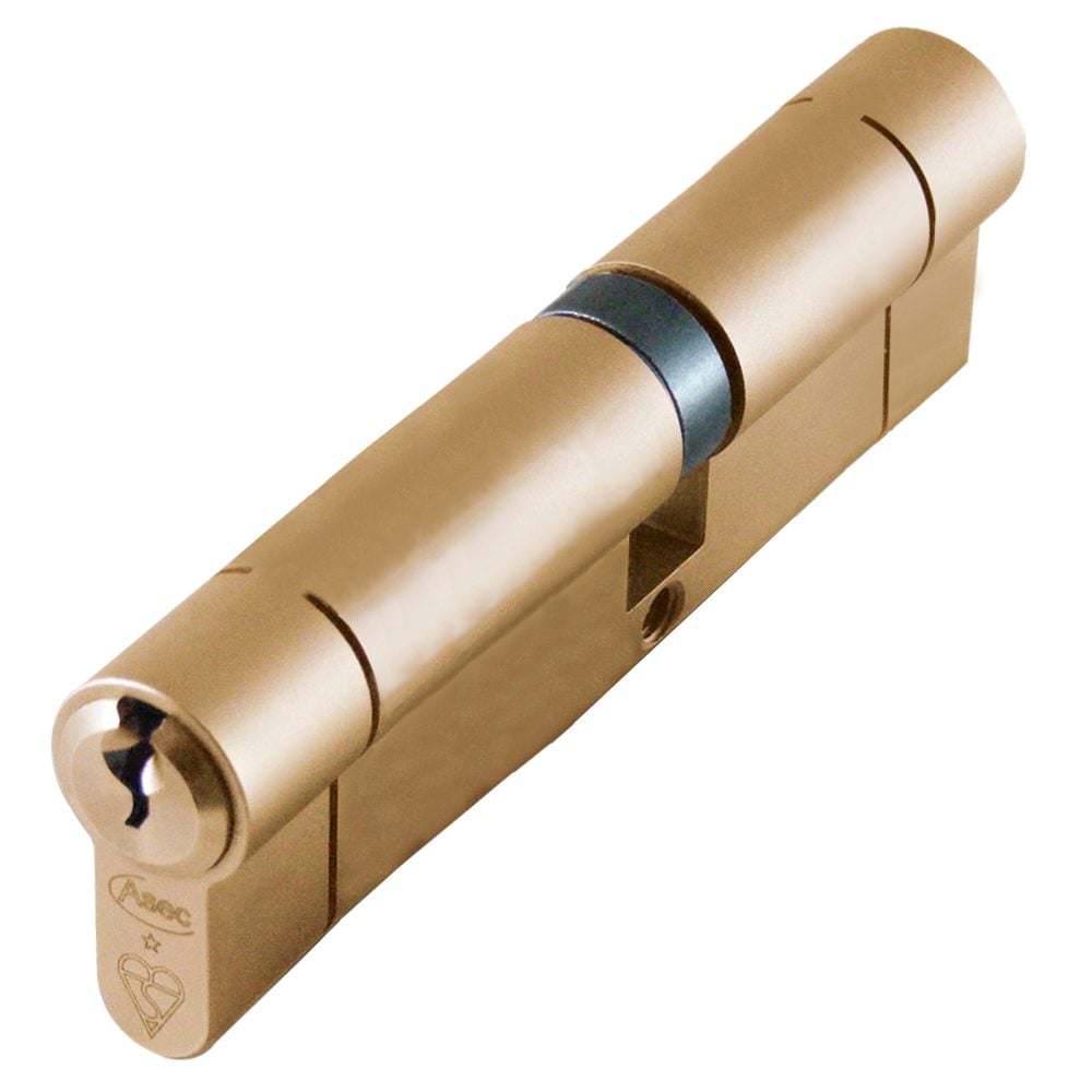 ASEC Kite BS 1 Star Kitemarked Euro Double Cylinder - AS10155 - 45/60 - Satin Brass - AS10155
