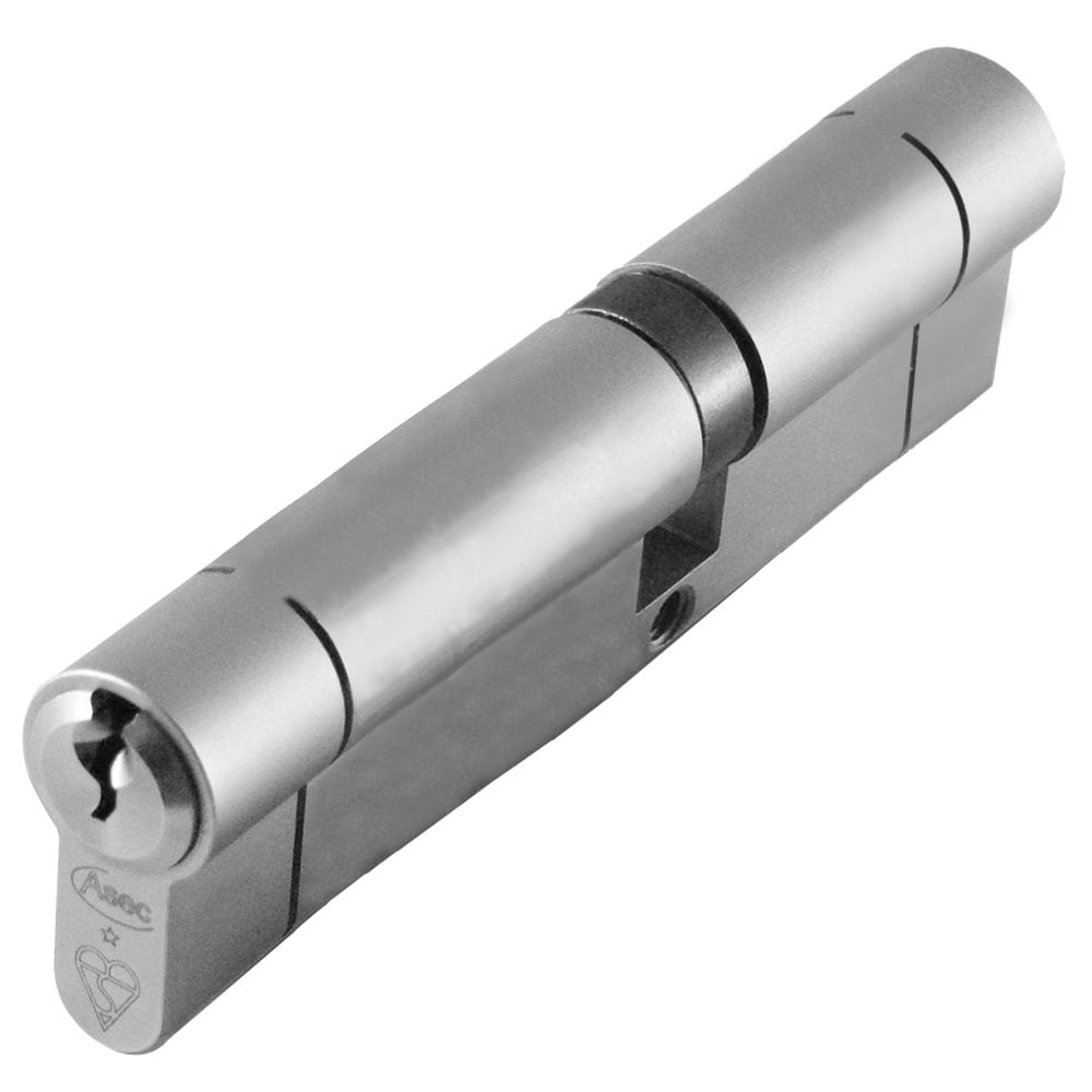ASEC Kite BS 1 Star Kitemarked Euro Double Cylinder - AS10156 - 45/65 - Nickel Plated - AS10156