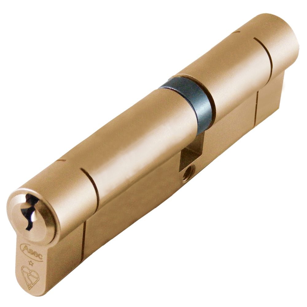 ASEC Kite BS 1 Star Kitemarked Euro Double Cylinder - AS10157 - 45/65 - Satin Brass - AS10157