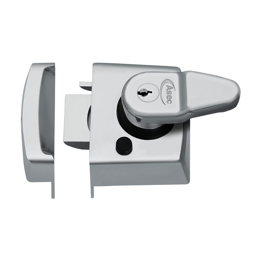 ASEC Kite BS Auto Deadlocking Nightlatch - AS11762 - Satin Chrome - AS11762