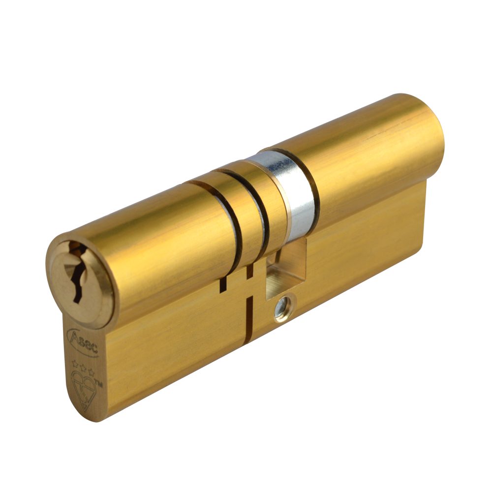 ASEC Kite Elite 3 Star Snap Resistant Double Euro Cylinder - AS10351 - 40/40 - Satin Brass - AS10351